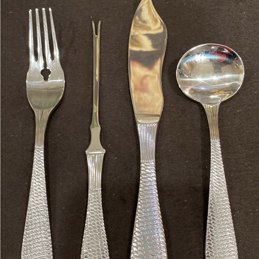 Gotham 18/10 “Fish out of Water” discontinued Flatware (4 sets of 8, 32 total)